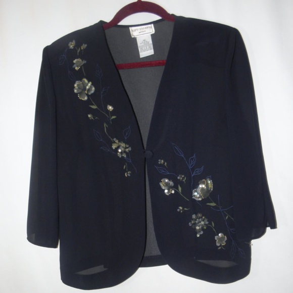 Karen Stevens Petite Jackets & Blazers - NWOT Gorgeous one Button closure sheer Jacket